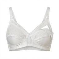 Mysanity - Reggiseno Allattamento in Cotone Con Pizzo Coppa C Bianco
