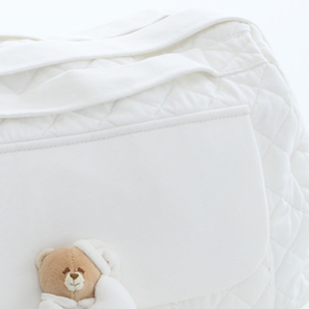 Nanan - Borsa Mamma bianca Tato in tessuto