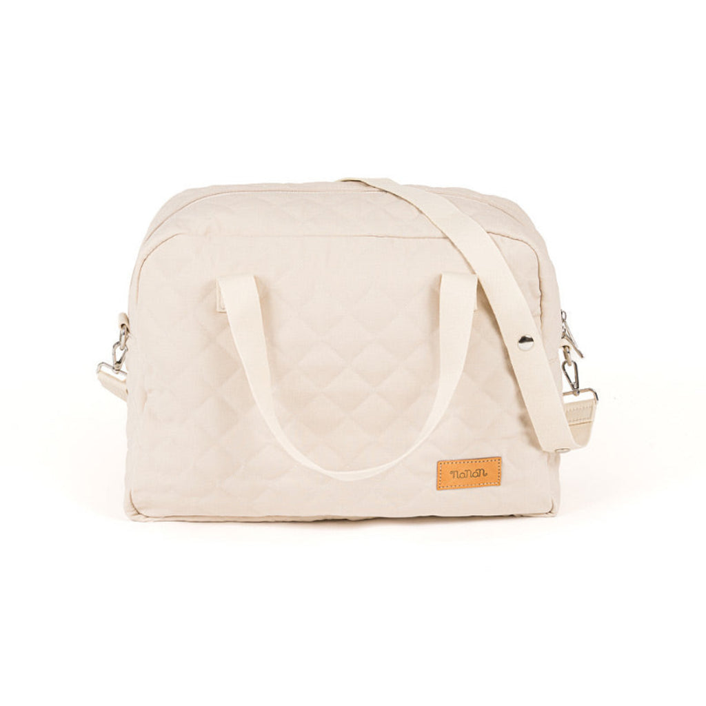 Nanan - Borsa mamma in tessuto beige