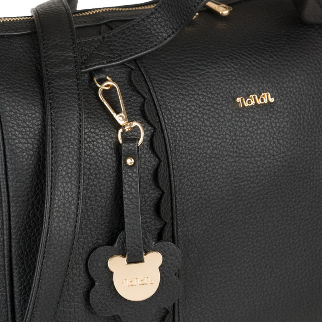 Nanan - Borsa nera da passeggio con fasciatoio
