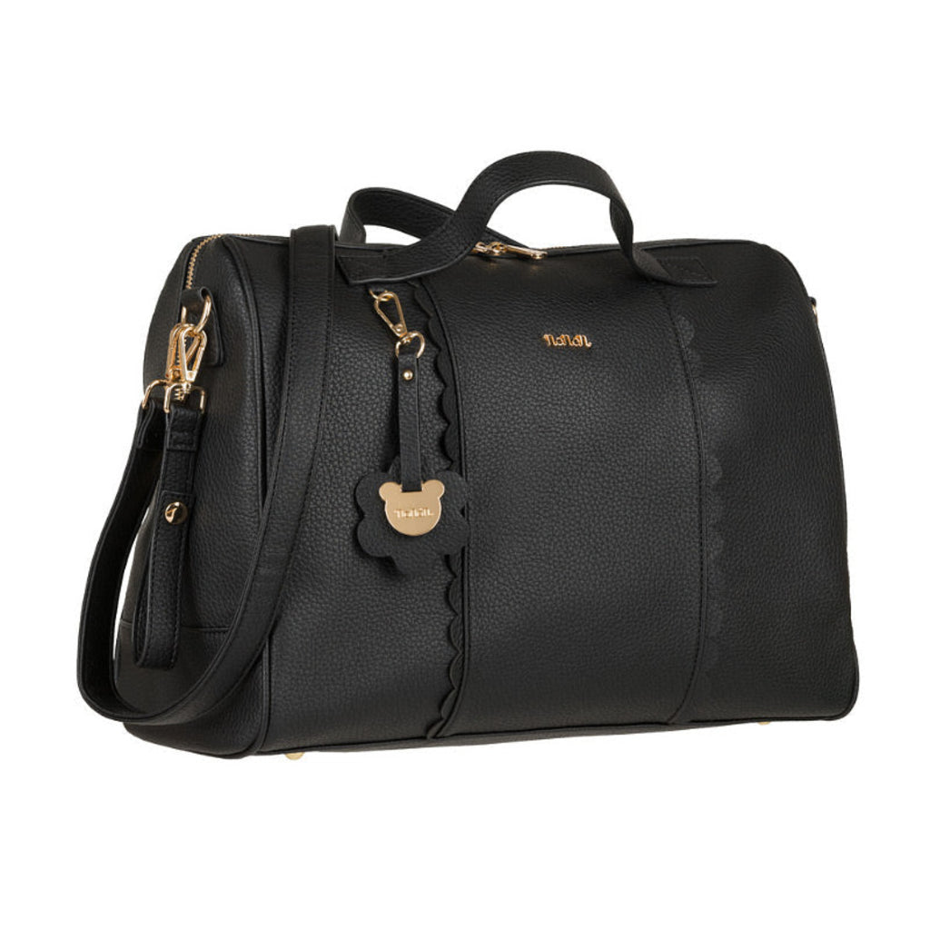Nanan - Borsa nera da passeggio con fasciatoio