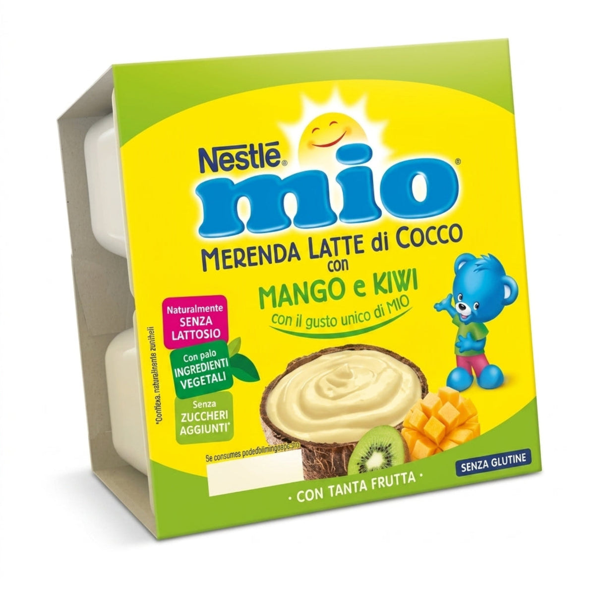 Nestlè - Merenda Latte Di Cocco Con Mango E Kiwi: Confezione 4 X 90 gr