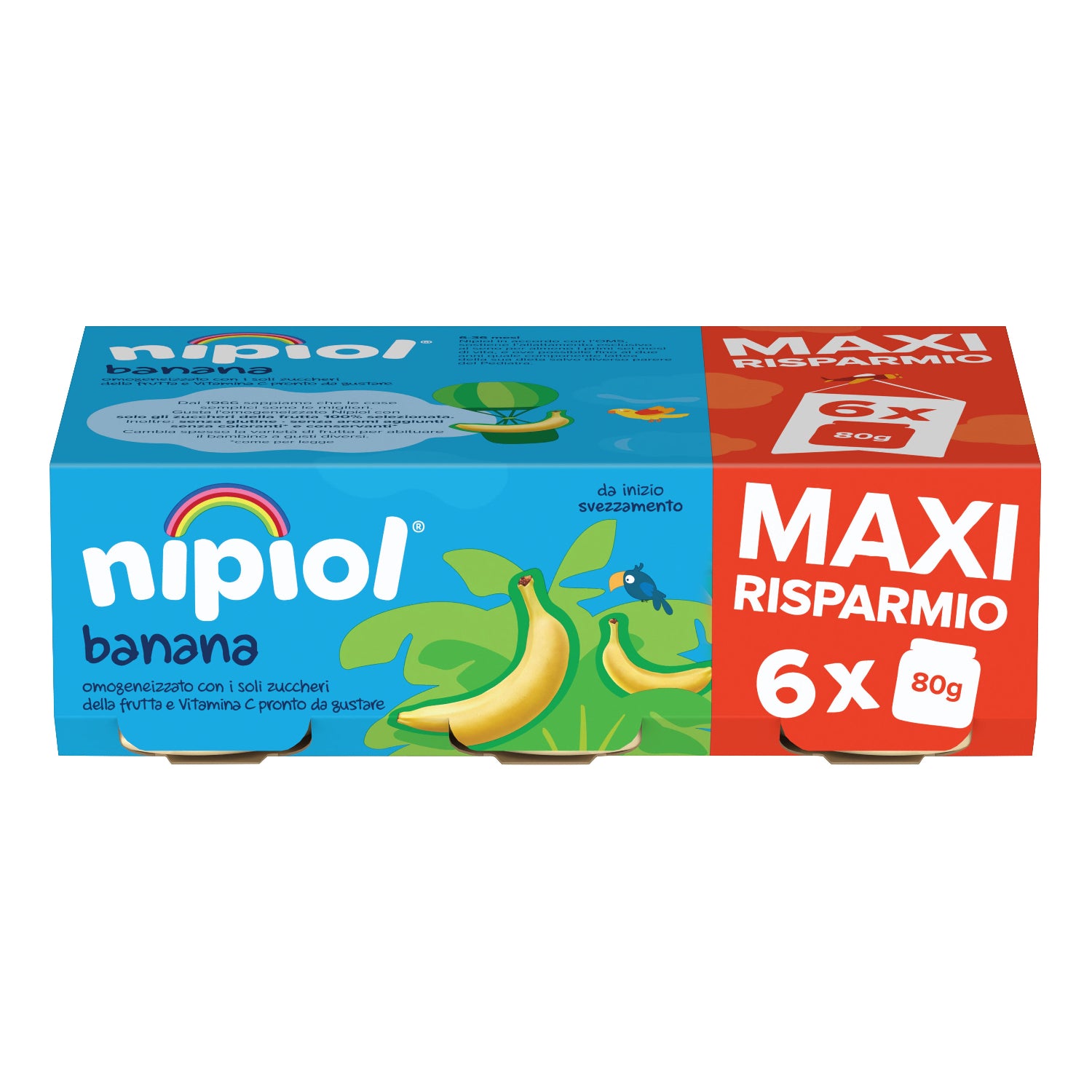 Nipiol - Omogeneizzato Frutta Banana: Confezione 6x80g