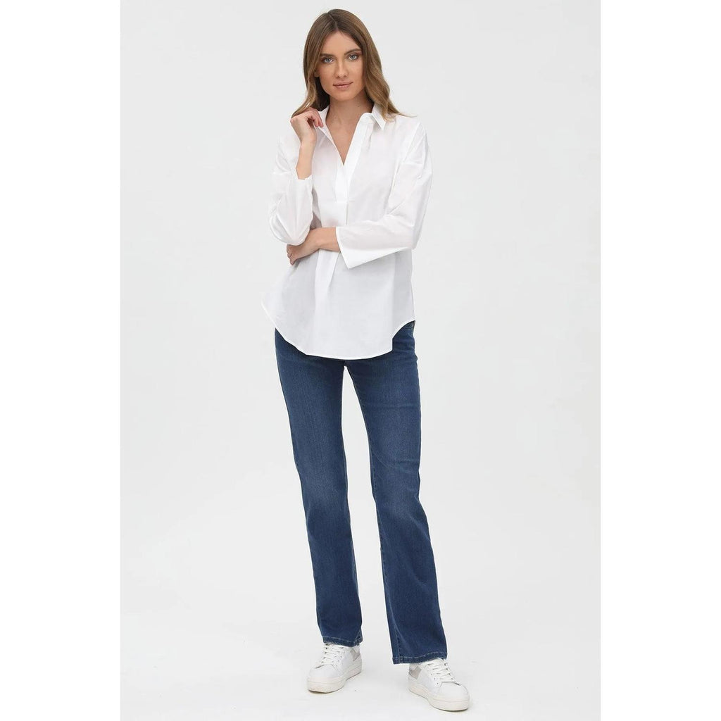 PERFECT STRAIGHT W010 - Jeans Premaman con Gamba Dritta