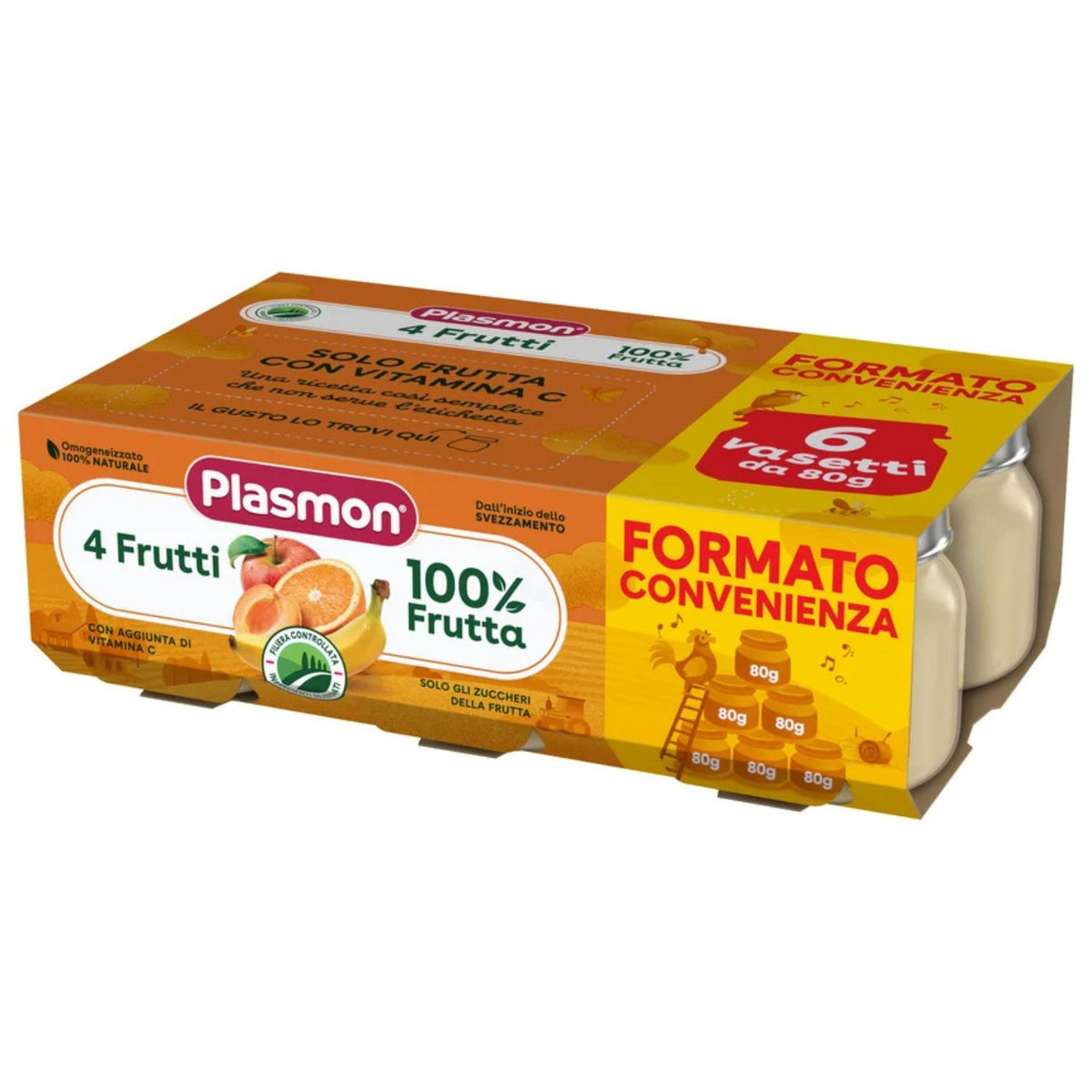 Plasmon - Omogeneizzato Frutta Mista: Confezione 6x80 gr