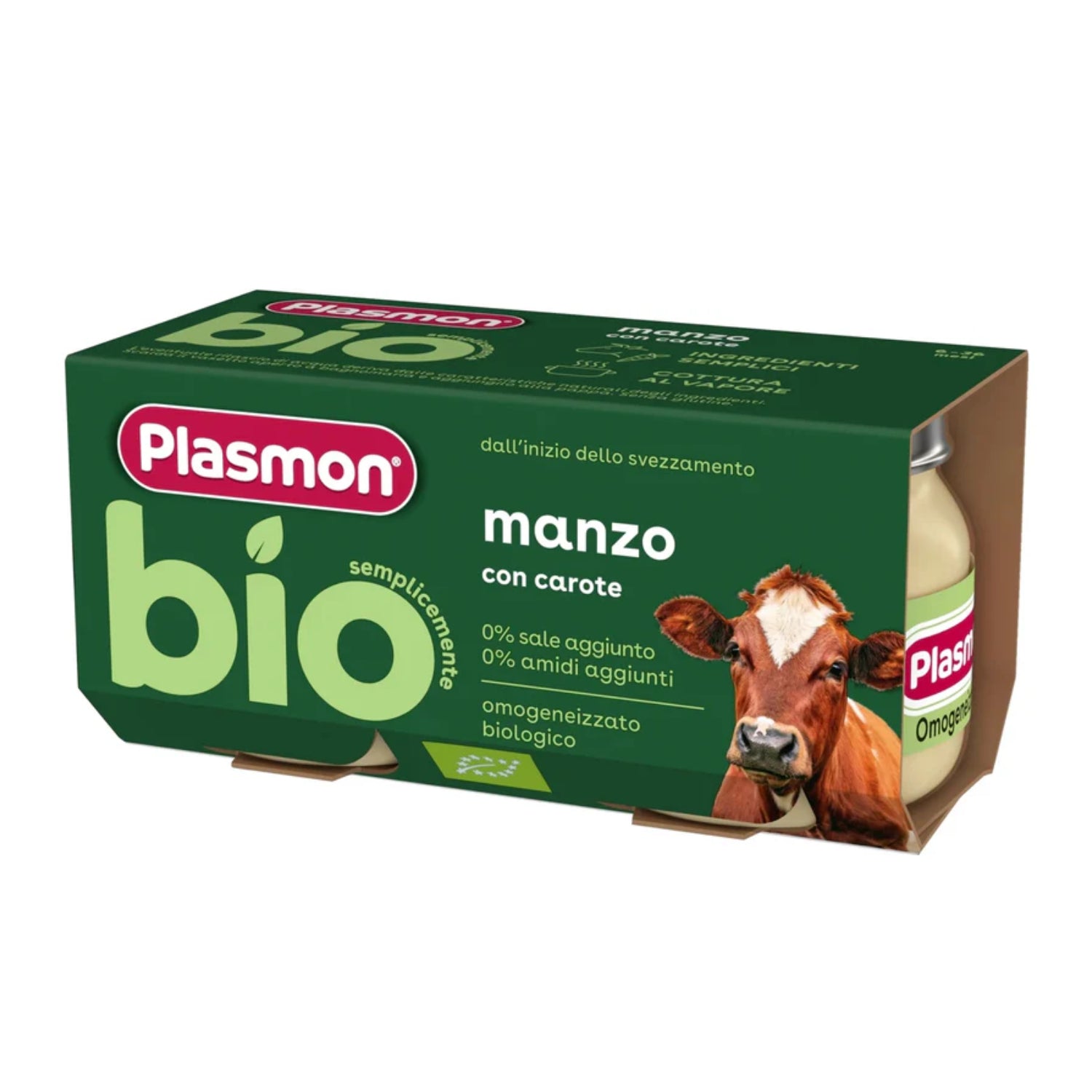Plasmon - BIO Omogeneizzato Carne Manzo: Confezione 2x80 gr
