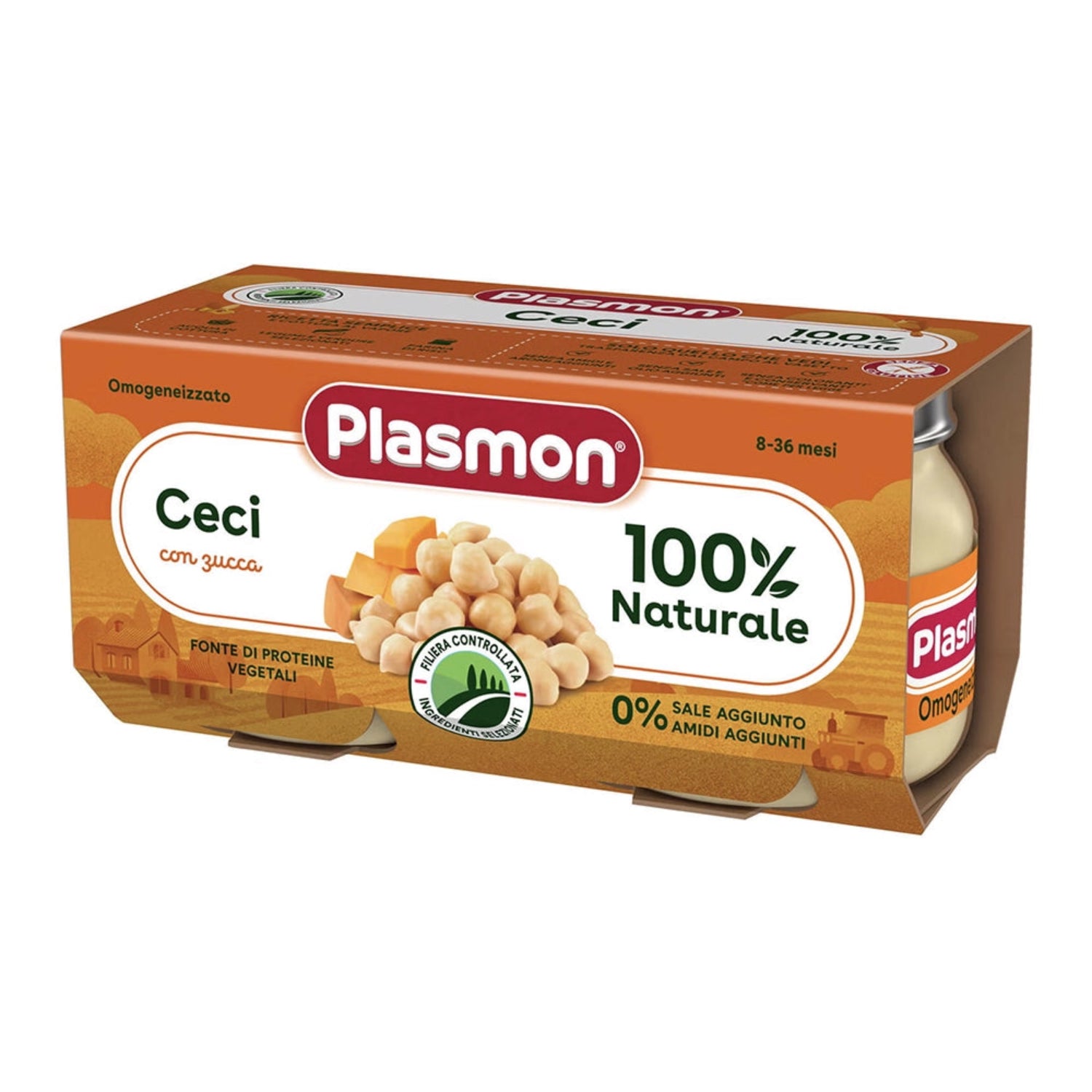 Plasmon - Omogenizzato Ceci Zucca: Confezione 2x80g