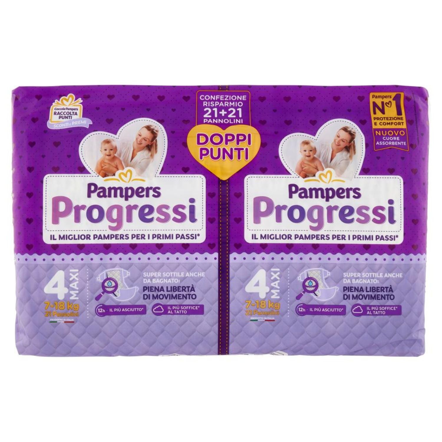 Pampers - Diapers Progressi Double Pack Size 4 Maxi 44pcs
