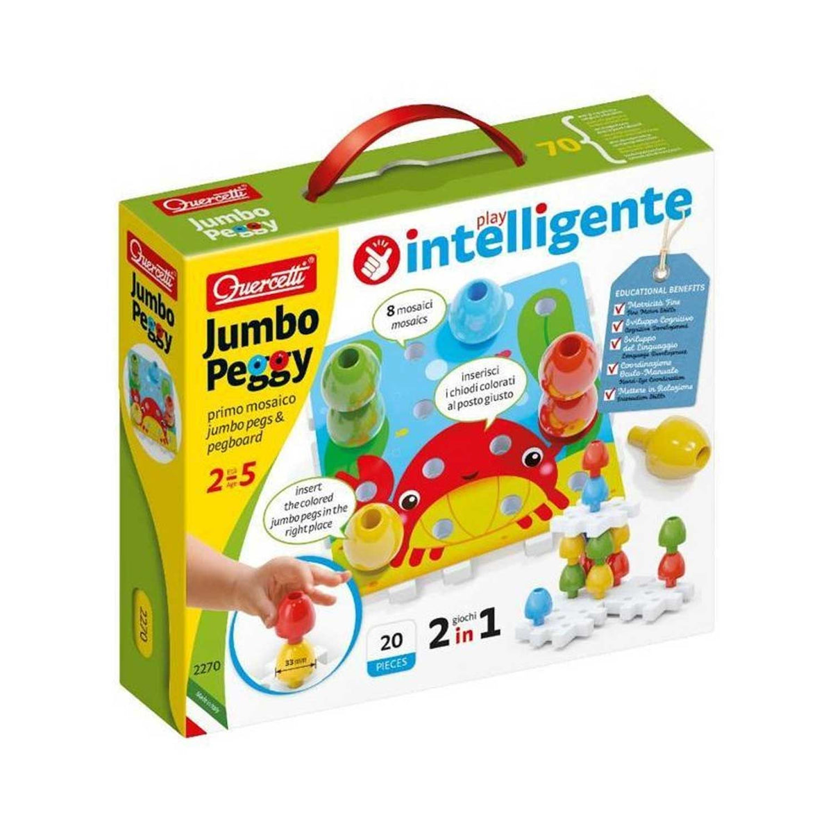 Quercetti - Jumbo Peggy 20 Pz
