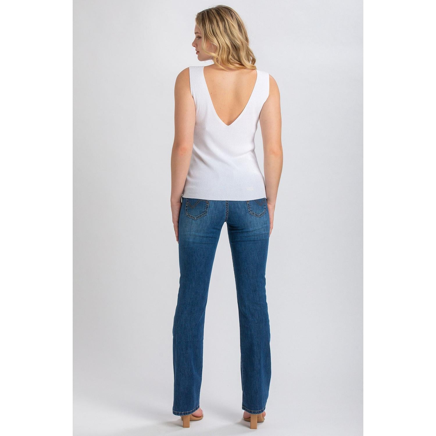 SLIM BOOTCUT WA07 - Jeans Premaman con Gamba Leggermente Svasata