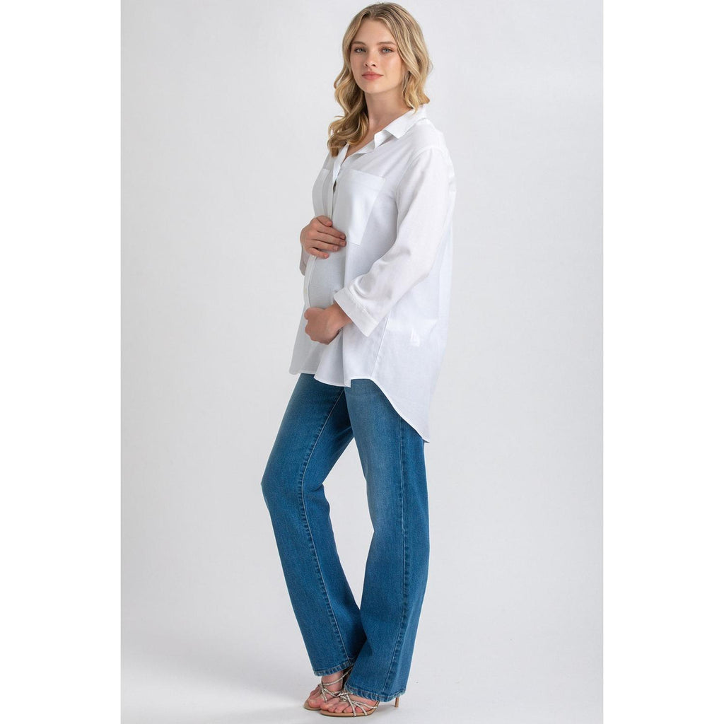 STRAIGHT ANKLE WB09 - Jeans Premaman a Gamba Dritta