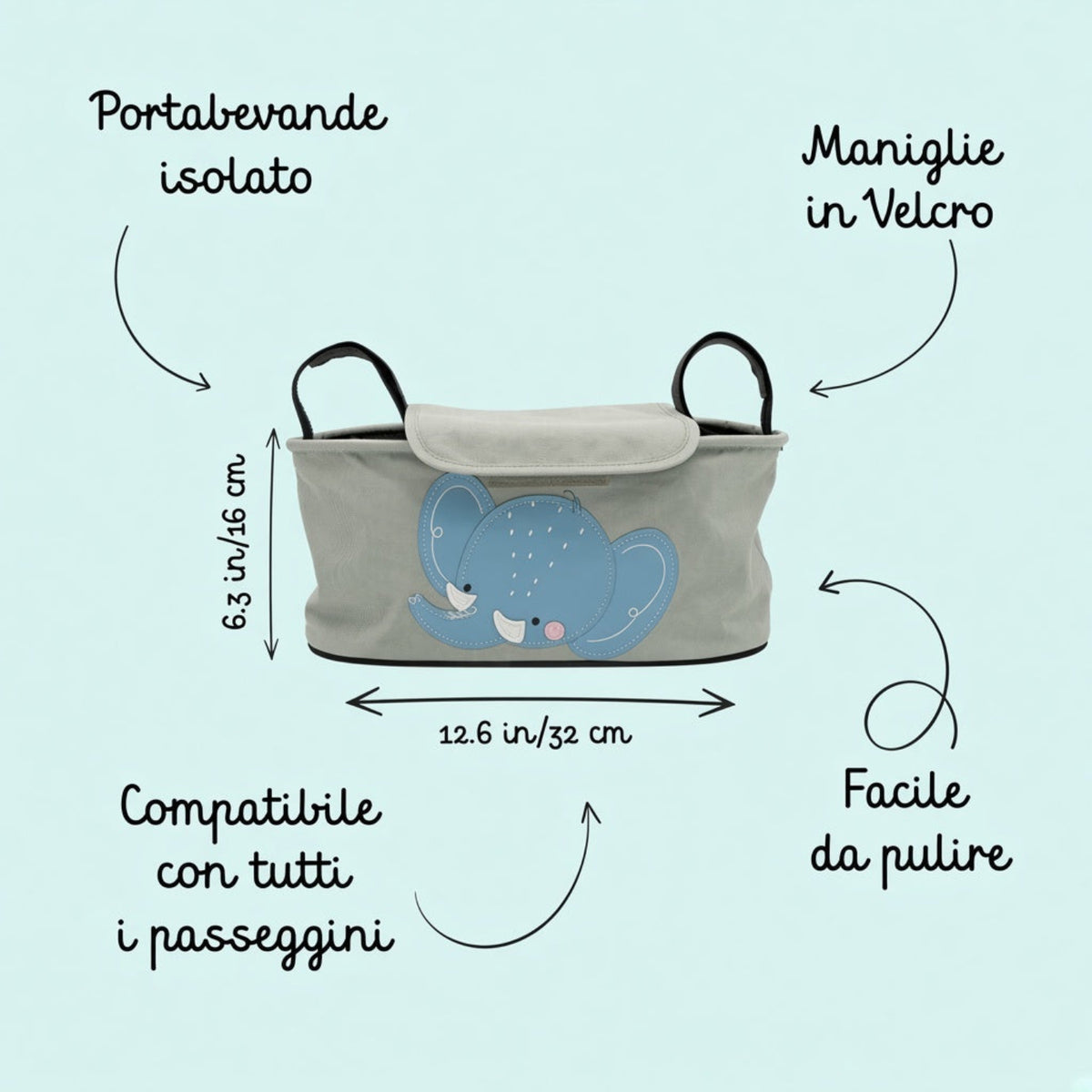 Sassi - Borsa organizer per passeggino