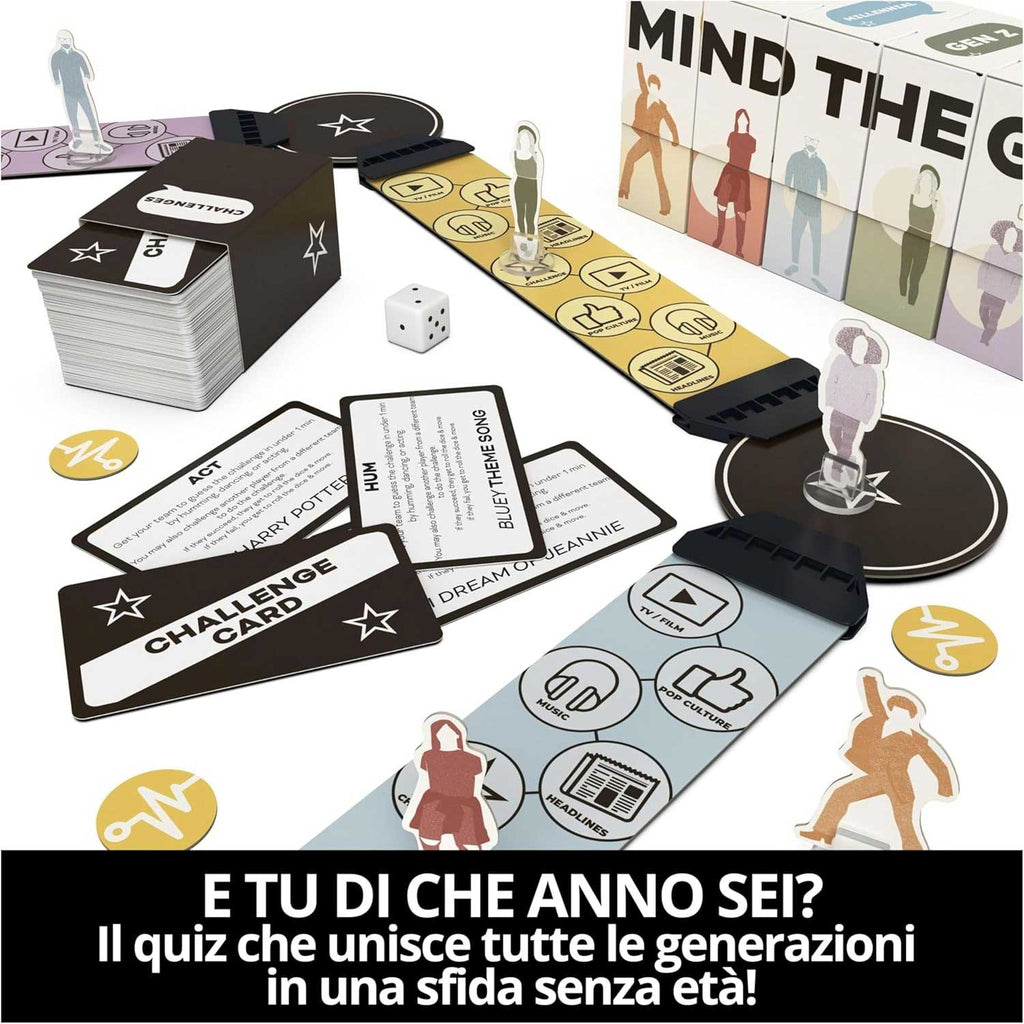Spin Master -  Mind The Gap Il Quiz Intergenerazionale, Domande dalla Gen Alpha ai Boomer