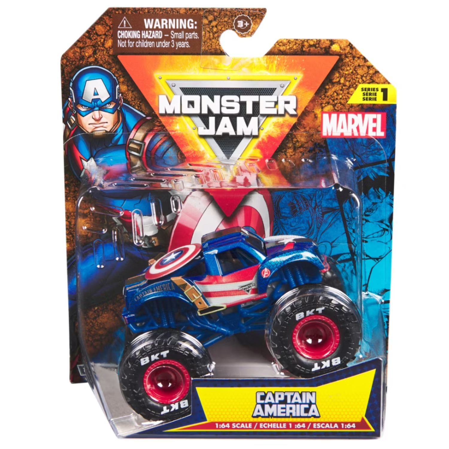 Spin Master - Monster Jam Veicoli Ufficiale Marvel Pack 1:64