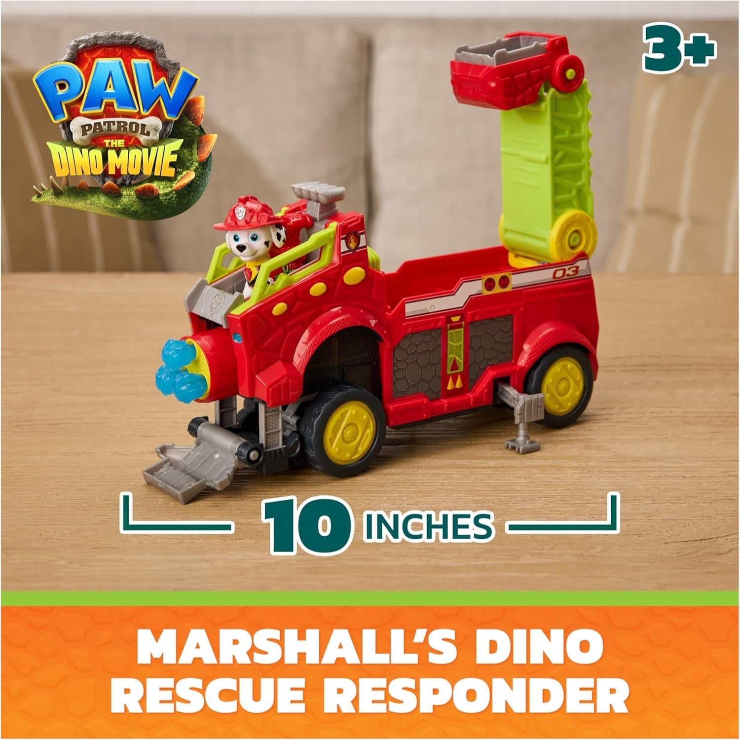 Spin Master - Paw Patrol Dino Movie Veicolo Deluxe Marshall