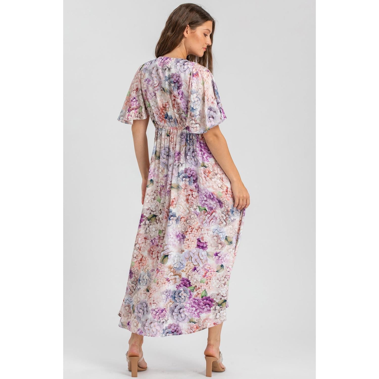 VALENTINA Q183 - Maxi Abito Premaman Stampato
