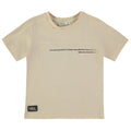 Wonderlife - Maglia Manica Corta Beige Slogan 162453