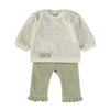 Wonderlife - Complete completo Kaki Due Pezzi Per Neonati e Bambini 260061-I