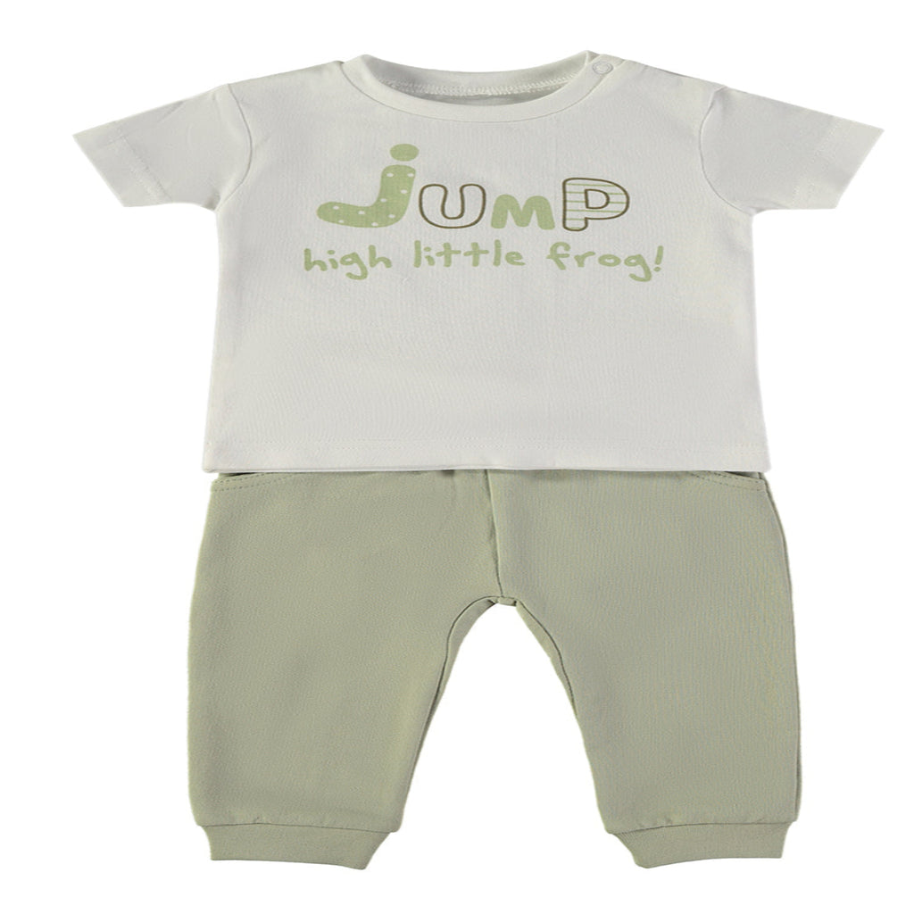 Wonderlife - Completo 2 Pezzi Maglietta + Pantaloni Lunghi Kaki 160064
