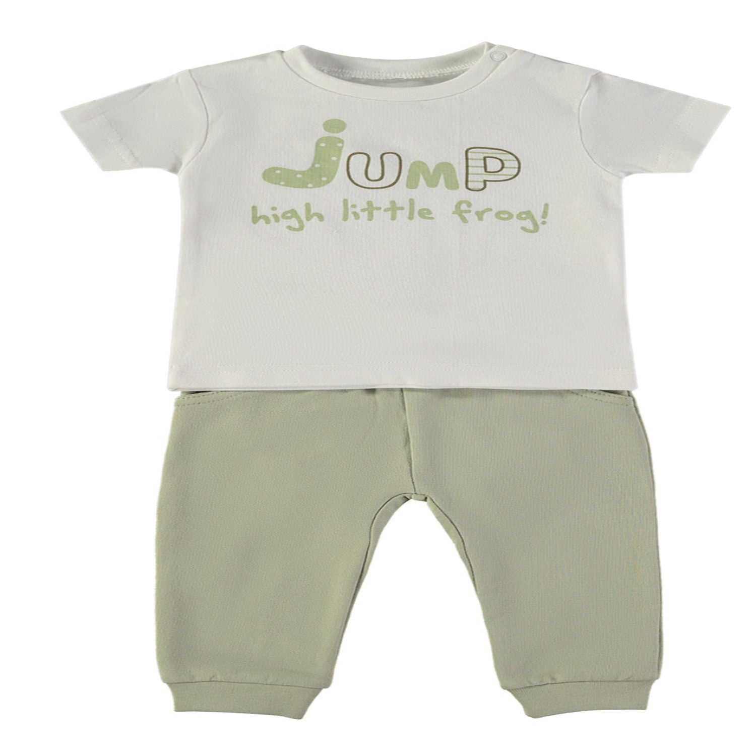 Wonderlife - Completo 2 Pezzi Maglietta + Pantaloni Lunghi Kaki 160064
