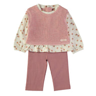 Wonderlife - Completo Due Pezzi Rosa E Panna Per Neonati e Bambini 261012-I
