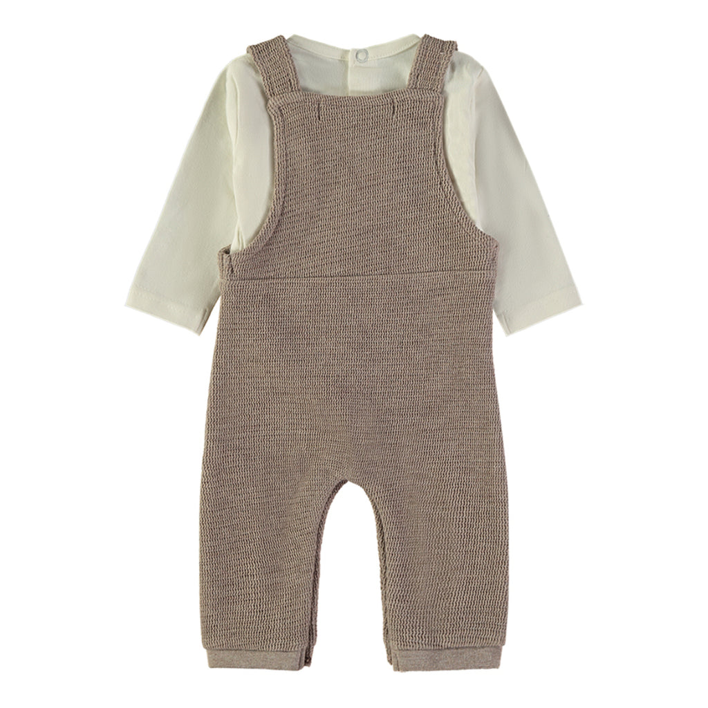 Wonderlife - Completo Salopette In Maglia Panna 260912-I