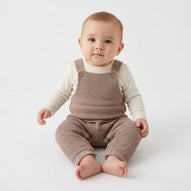 Wonderlife - Completo Salopette In Maglia Panna 260912-I
