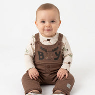 Wonderlife - Completo Salopette Marrone Per Neonati e Bambini 260842-I