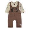 Wonderlife - Completo Salopette Marrone Per Neonati e Bambini 260842-I