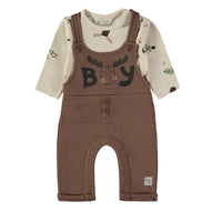 Wonderlife - Completo Salopette Marrone Per Neonati e Bambini 260842-I