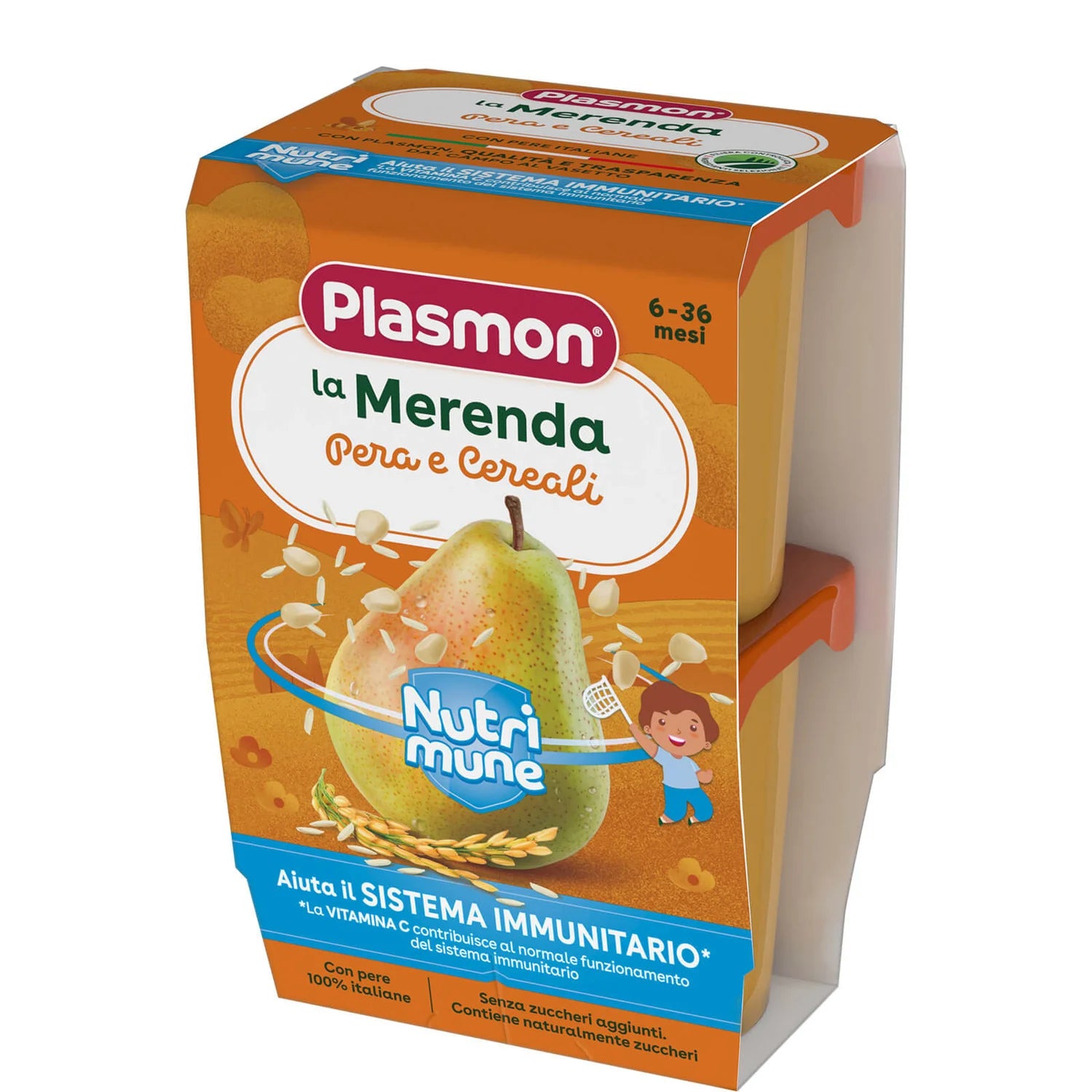 Plasmon - Snacks Pear - Cereals 2x120gr
