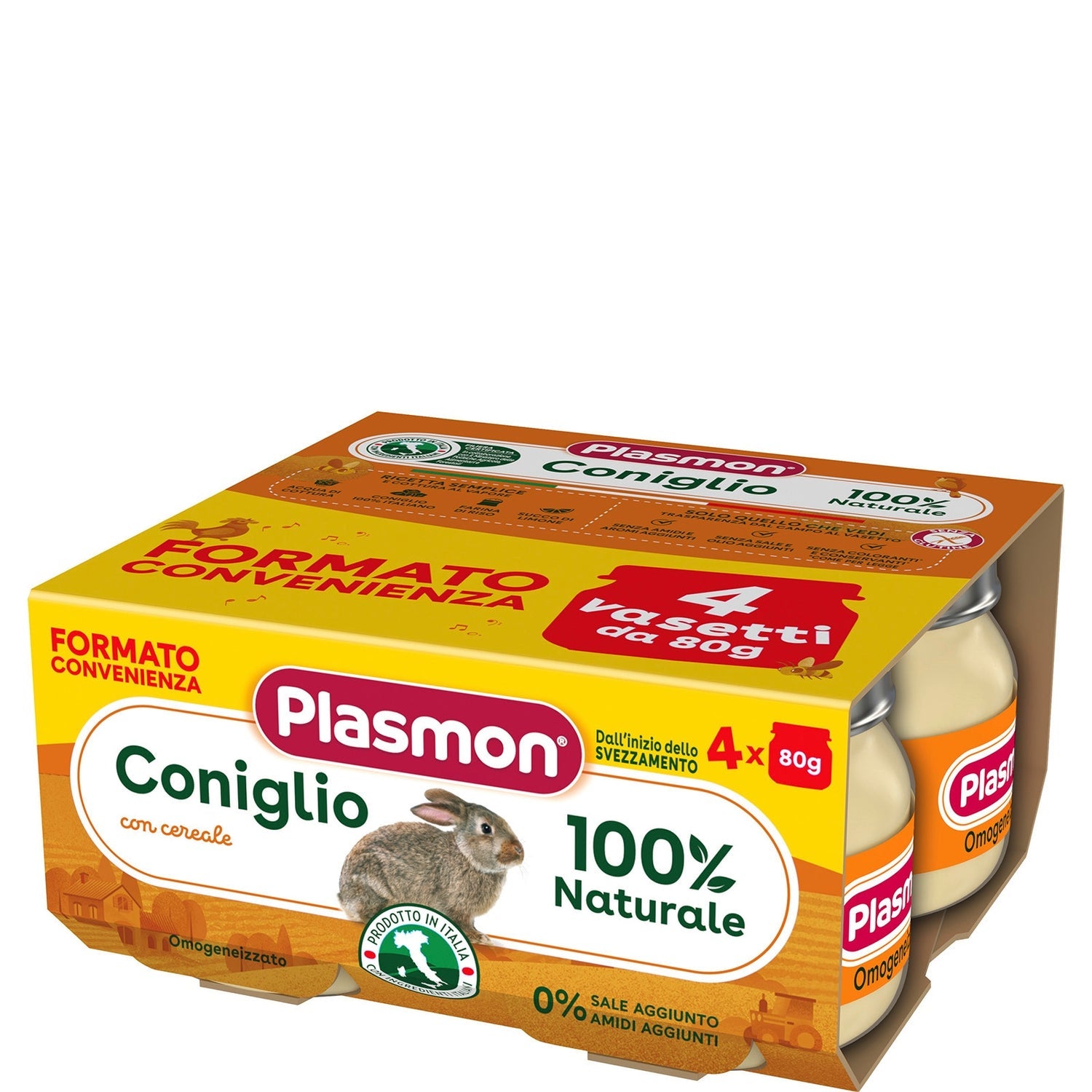 Plasmon Homogenized Rabbit 4 x 80 gr