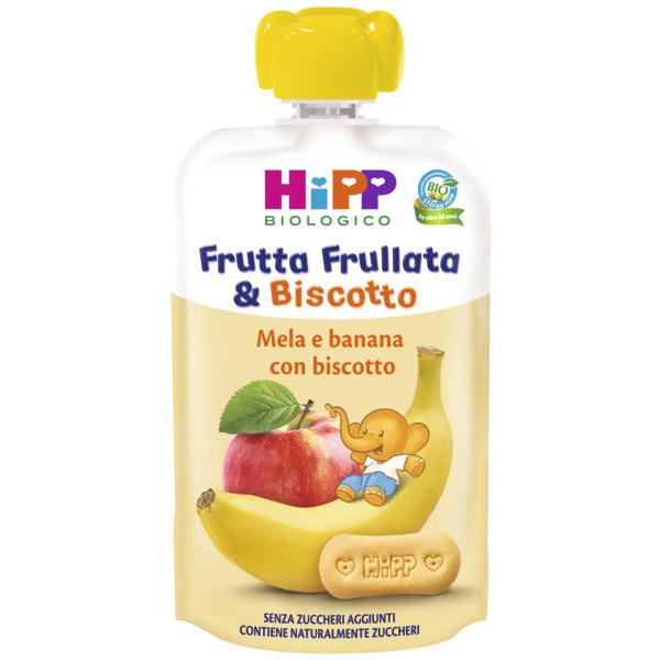 Hipp - Frutta Frullata Mela E Banana Con Biscotto: Confezione 90 gr