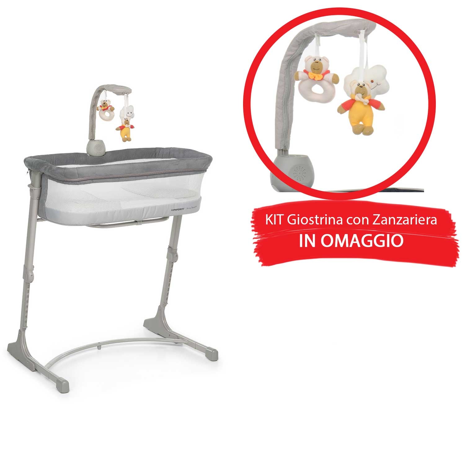 Foppapedretti - Culla iNanna + KIT Giostrina con Zanzariera in OFFERTA