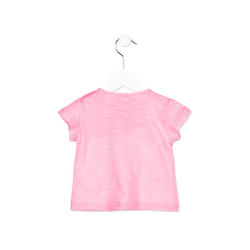 Losan - T-Shirt Bimba Baby Stampata Rosa Fluo
