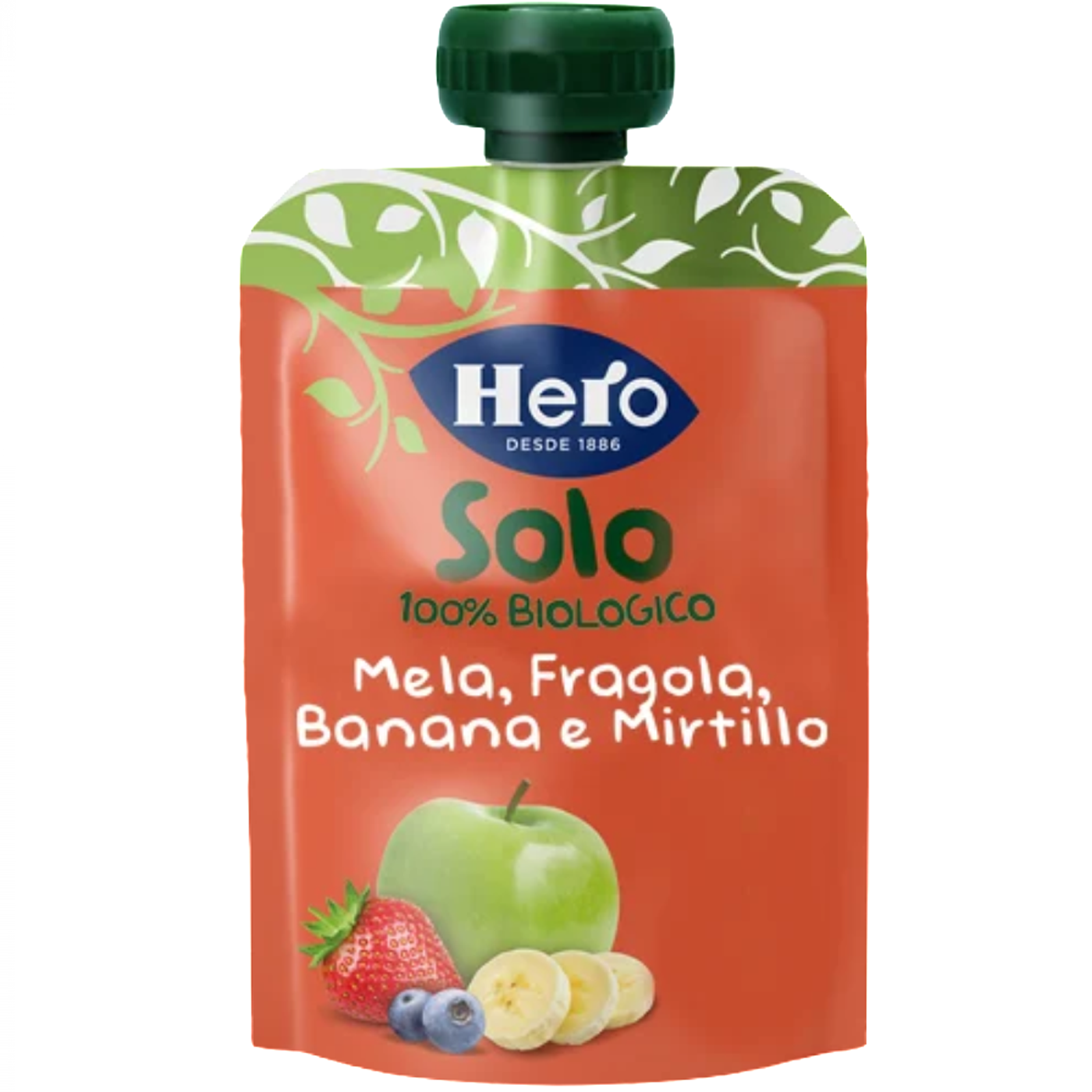 Hero - Pouch Apple Strawberry Banana Blueberry 1x100 Gr