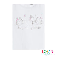 Losan - Maglietta Principesse a Manica Corta Baby Bambina