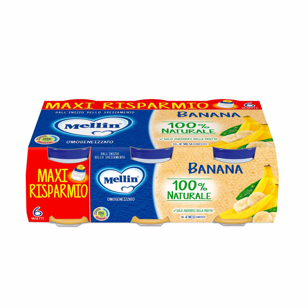 Mellin - Omogeneizzato Banana Confezione 6 pz