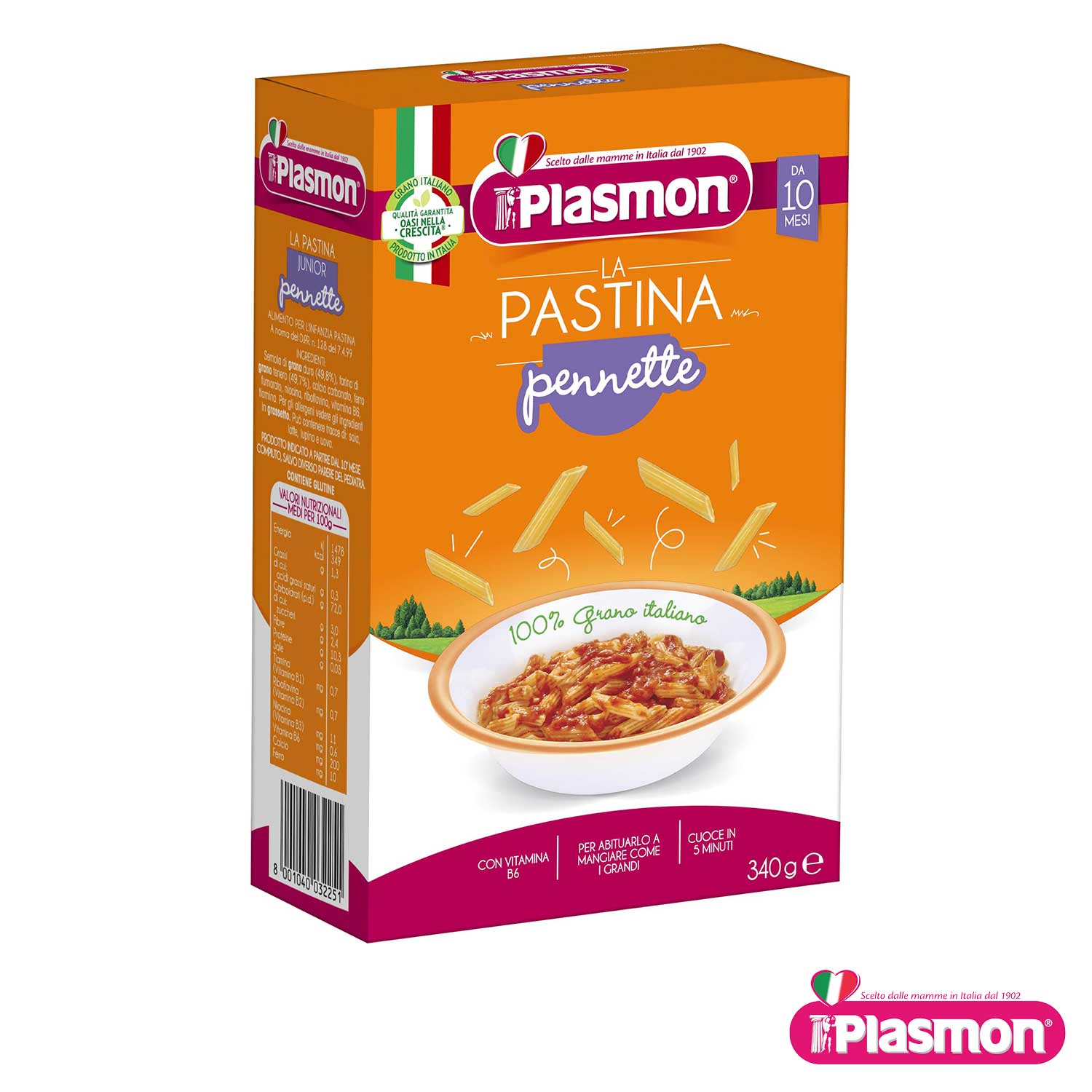 Plasmon Pastina Penne 340gr