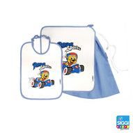 Siggi - Set Asilo Bimbo 3pz Asciugamano Sacchetta Bavaglino