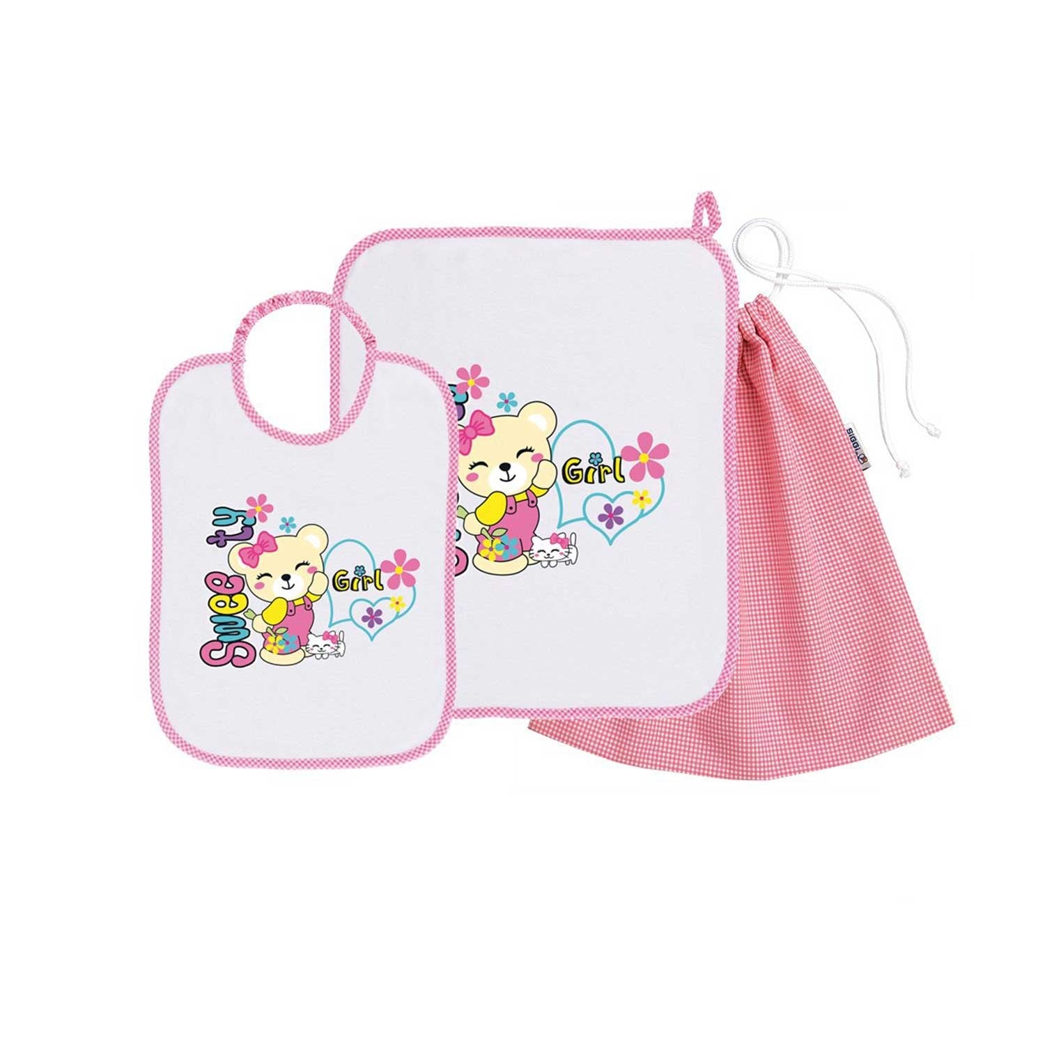 Siggi - Baby Kindergarten Set 3pcs Towel Bag Bib