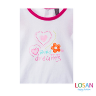 Losan - Fuchsia Sleeveless and Jeans Combined Dress
