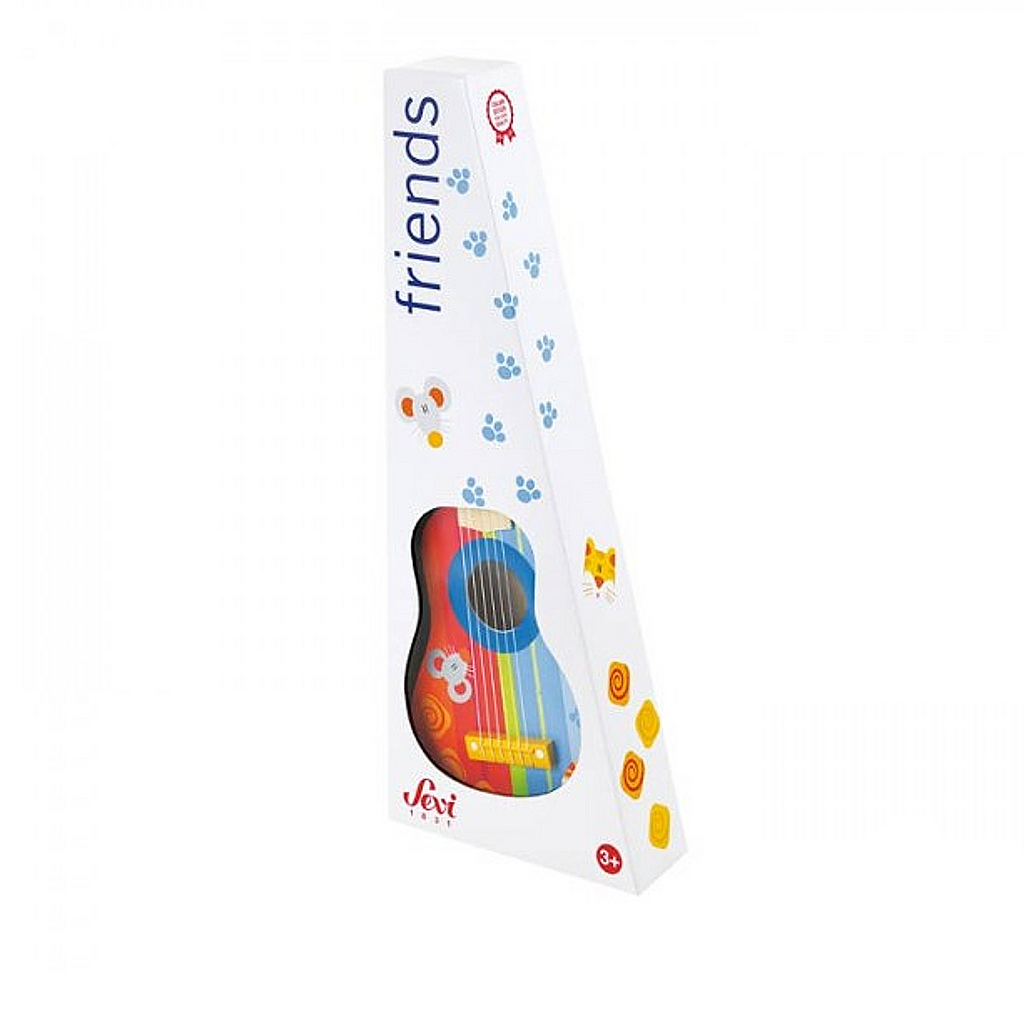 Sevi - Wooden toys - Cat and Mouse Colored Guitar